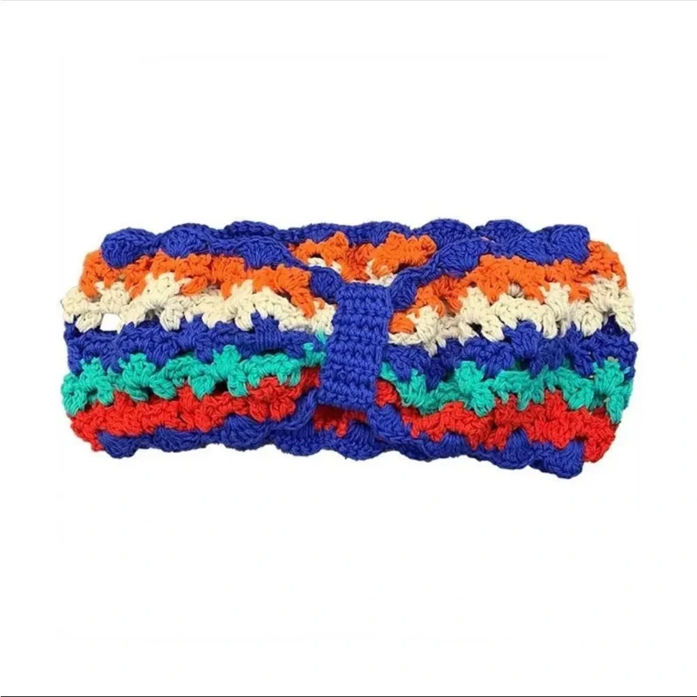UO-Formentera Crochet Soft Headband In Multi