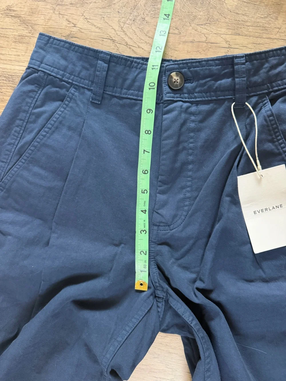 Everlane Cotton Linen Pleated Pants Navy Size 2 NWT